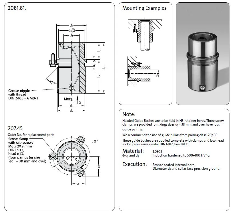 Bulldoz and Excav Part Bucket Bushing Fibro Steel Bushes to Auto Parts Mold